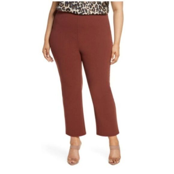 Leith Brown High Waist Straight Leg Pants size 1X - Picture 1 of 6
